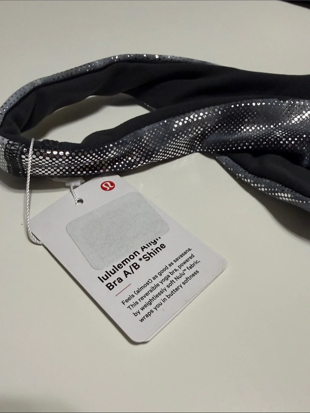 lululemon athletica Metallic Gray & Black Headband